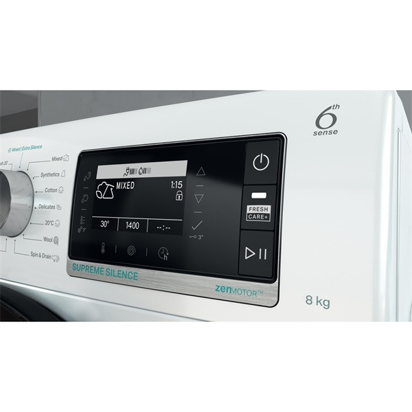 Whirlpool W7X W845WB EE 8 kg elöltöltős mosógép Whirlpool W7X W845WB EE 8 kg elöltöltős mosógép