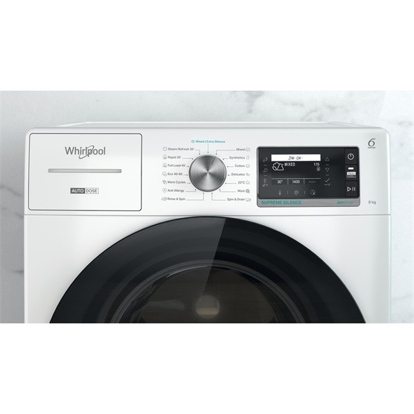 Whirlpool W7X W845WB EE 8 kg elöltöltős mosógép Whirlpool W7X W845WB EE 8 kg elöltöltős mosógép