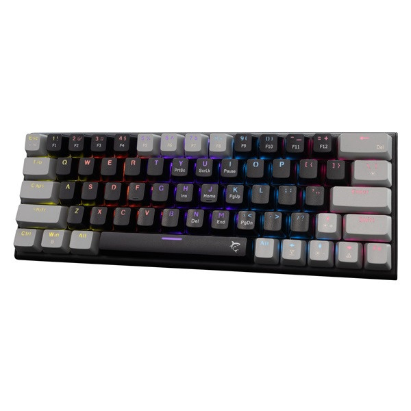 White Shark GK-002113V2-B-G/R-HU Wakizashi HUN fekete-szürke (red switch) gamer billentyűzet