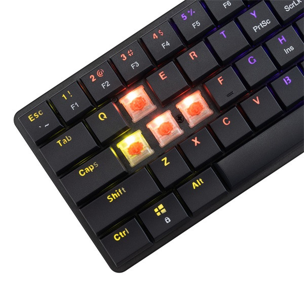 White Shark GK-006111-B/R-US Nagamaki US fekete (red switch) gamer billentyűzet