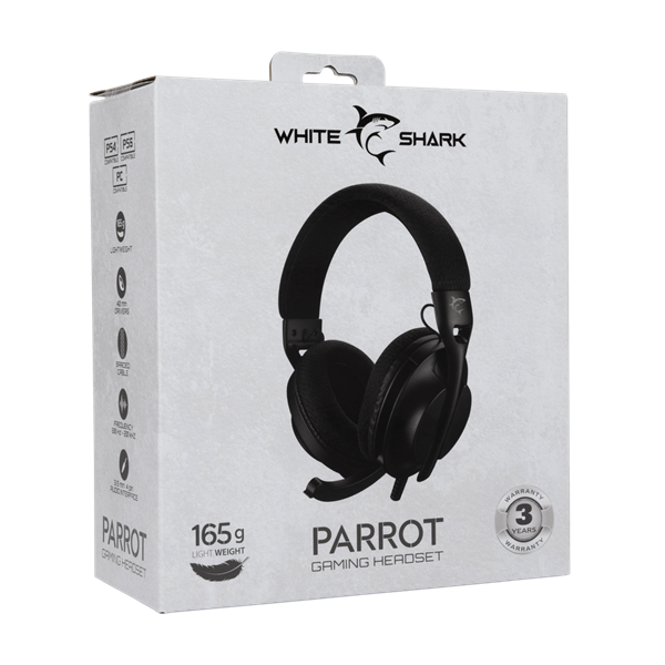 White Shark WS GH-2440B PARROT-B fekete gamer headset White Shark WS GH-2440B PARROT-B fekete gamer headset