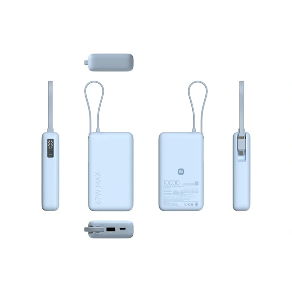 Xiaomi 67W 10000 (Integrated Cable) kék power bank
