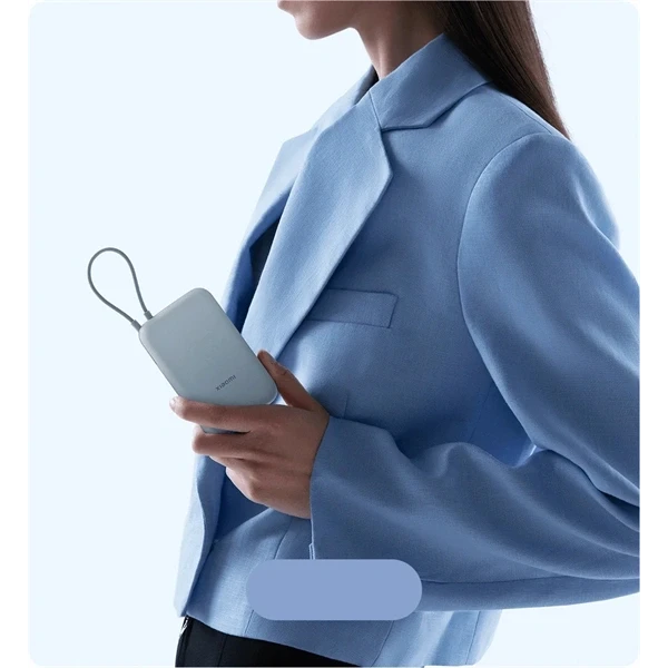 Xiaomi BHR9073GL 10000mAh (integrált kábel) kék power bank