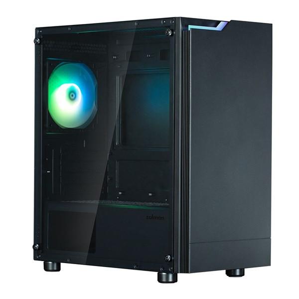 Zalman T4 PLUS Black fekete (táp nélküli) ablakos mATX ház