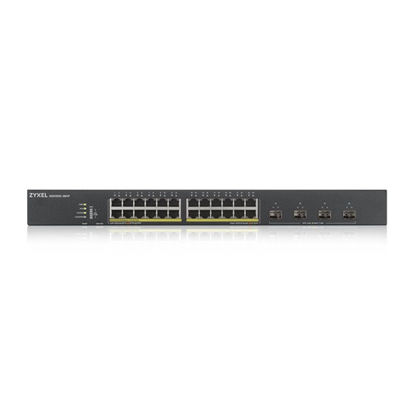 ZyXEL XGS1930-28HP 24port GbE LAN PoE (375W) 4port 10GbE SFP+ L2+ menedzselhető switch