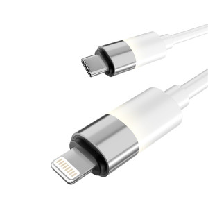 AVAX CB315 GLOWY 2m 27W USB-C - Lightning fehér gyorstöltő kábel