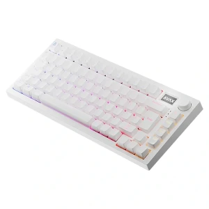 AVAX GM02 PRO 75% HUN tri-mode fehér mechanikus (Gateron yellow switch) billentyűzet