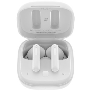 Boompods Bassline Hush aktív zajszűrős True Wireless Bluetooth fehér fülhallgató