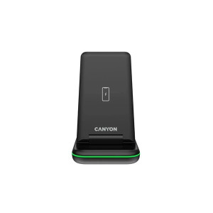 Canyon WS-304 3-in-1 15W univerzális vezeték nélküli töltő adapter fekete (Qi)