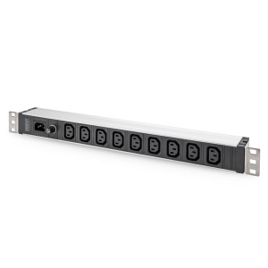 DIGITUS DN-95429 19" 1U PDU 230V 10A 9xIEC C13 aljzat IEC C14 csatlakozó 2M elosztósor