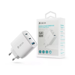 Devia ST111615 Extreme Speed Series 65W 2xUSB C/USB fehér hálózati adapter