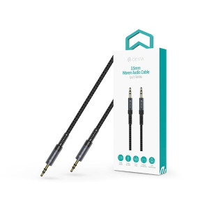 Devia ST111936 iPure Series Woven 1m AUX 3,5/3,5mm jack fekete audio kábel