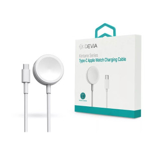Devia ST381973 Smart Series Apple Watch-hoz Type-C fehér mágneses töltőkábel