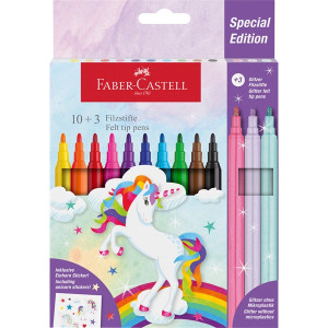 Faber-Castell Unikornis 10+3 db kastélyos filctoll készlet