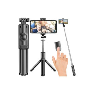 Izoxis Tripod fekete Bluetooth szelfibot és állvány