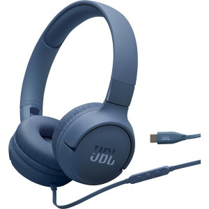 JBL Tune520C USB-C vezetékes mikrofonos kék fejhallgató