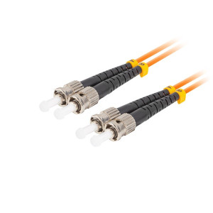 Lanberg FO-STST-MD21-0050-OG Multimódusú OM2 szimplex optikai patch kábel 2xST/UPC csatlakozóval 5m