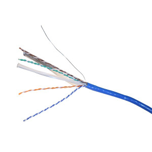 Legrand 032857 Cat6 árnyékolt (F/UTP) 4 érpár (AWG23) PVC kék Eca 305m kartondoboz LCS3 réz fali kábel