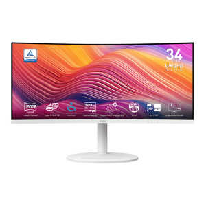 MSI 34" MD342CQPW Business Modern UWQHD VA 100Hz HDM/DP fehér ívelt monitor