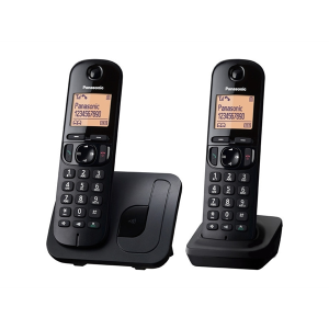 Panasonic KX-TGC212PDB DUO DECT hívásazonosítós fekete vezetéknélküli telefon