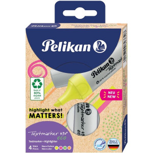 Pelikan 490 Eco 4 db-os neon színű szövegkiemelő