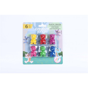 Sakota Creative Jungle Maci 6 db-os plasztik zsírkréta készlet