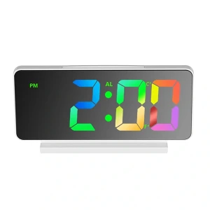 TOO DC-224-W-RGB RGB kijelzővel, hőmérséklet kijelzéssel, ébresztő funkcióval fehér digitális óra