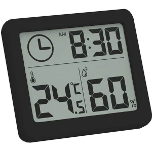 TOO WS-301-B hőmérséklet és páratartalom kijelzéssel fekete időjárás állomás