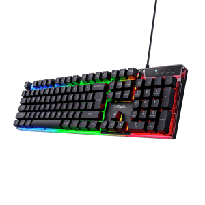 Trust GXT 835 Azor HUN vezetékes fekete gamer billentyűzet