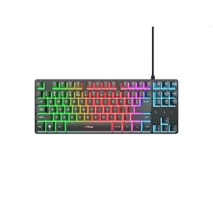 TRUST 26063 GXT 833 Thado TKL háttérvilágítású magyar fekete gamer billentyűzet