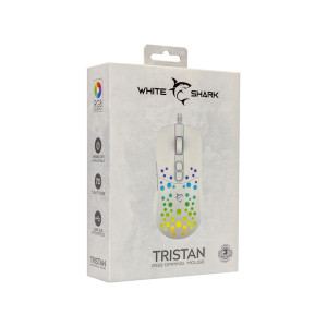 White Shark GM-9004W Tristan fehér gamer egér