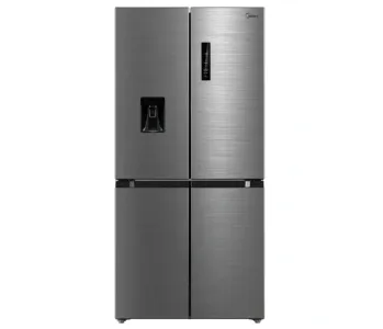 Midea MDRM632FGD46W inox, négyajtós side-by-side hűtőszekrény