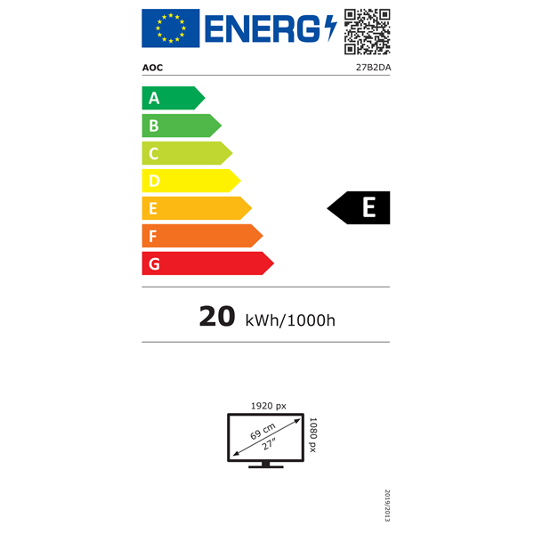 AOC 27" 27B2DA FHD IPS VGA/DVI/HDMI monitor