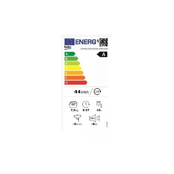 Beko BM3WFSU37213WPBB elöltöltős mosógép