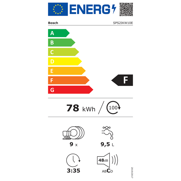 Bosch SPS2IKW10E keskeny 9 terítékes mosogatógép
