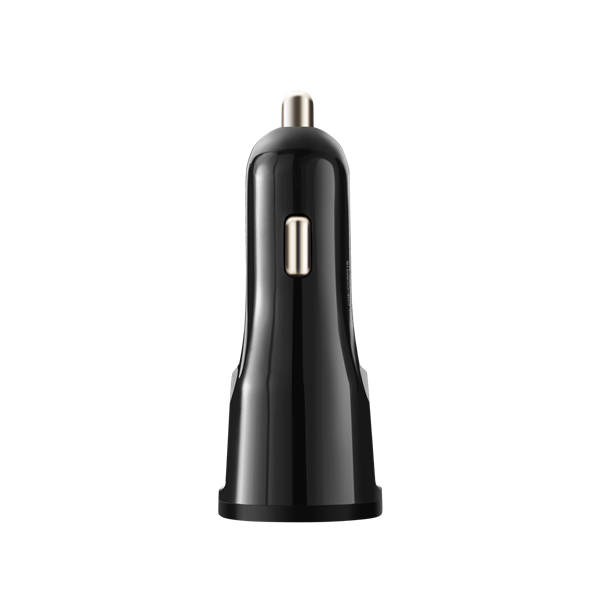 Canyon Autós Töltő, 1 portos, 1xUSB, 5V-2,4A, Beépített Lightning kábellel, fekete - CNE-CCA033B