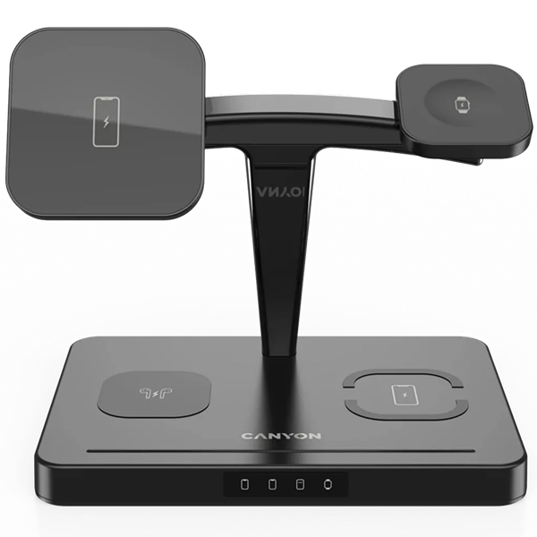 Canyon WS-404 4-in-1 15W univerzális vezeték nélküli töltő adapter fekete (Qi)