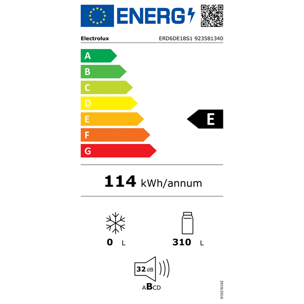 Electrolux ERD6DE18S1 beépíthető hűtőszekrény