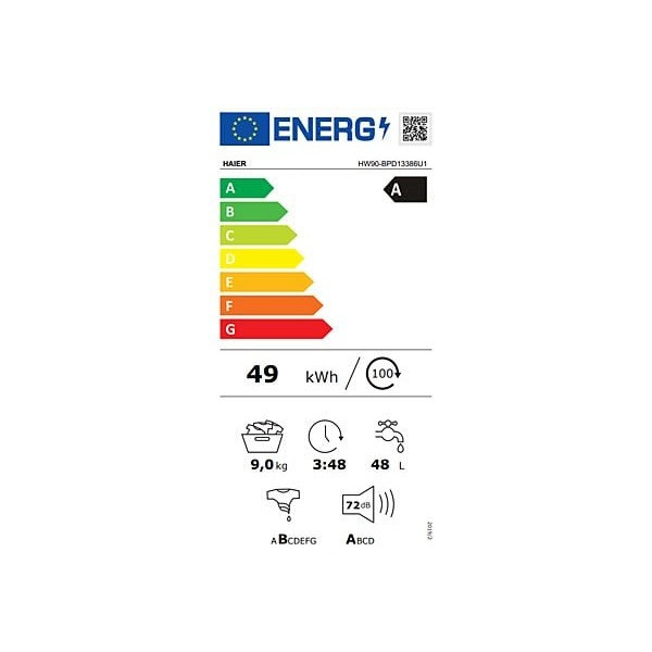 Haier HW90-BPD13386U-S felültöltős mosógép