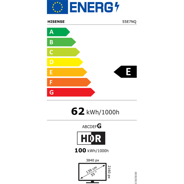 Hisense 55" 55E7NQ 4K UHD Smart QLED TV