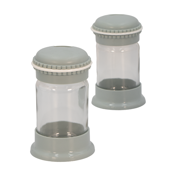 IRIS Macaron Salt&Pepper üveg fűszerszóró szett 2*105ml, rószaszín, fehér, szürke vagy kék színű HN-1139
