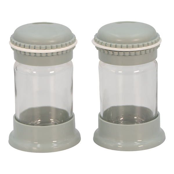 IRIS Macaron Salt&Pepper üveg fűszerszóró szett 2*105ml, rószaszín, fehér, szürke vagy kék színű HN-1139