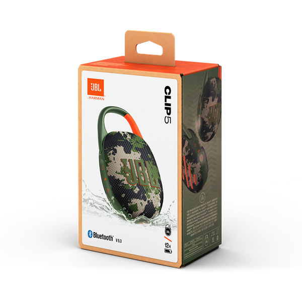 JBL Clip 5 SQUAD terepmintás hordozható Bluetooth hangszóró