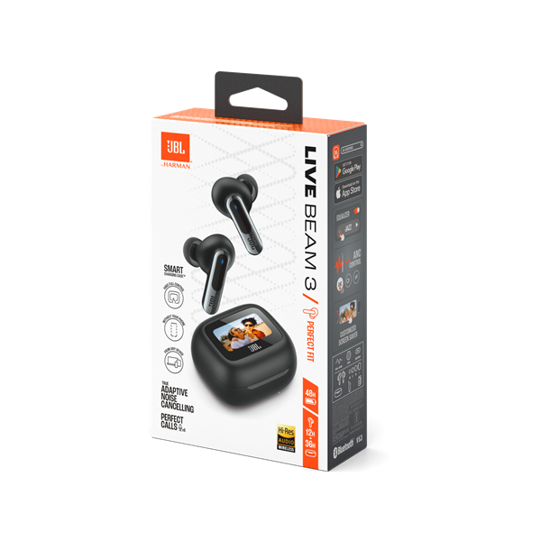 JBL Live Beam 3 True Wireless Bluetooth zajszűrős fekete fülhallgató