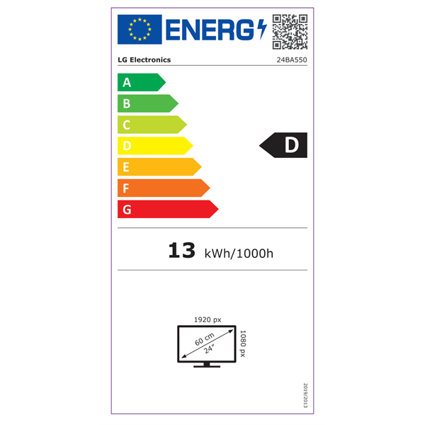 LG 24" 24BA550-B FHD IPS 100Hz DVI/HDMI/DP monitor