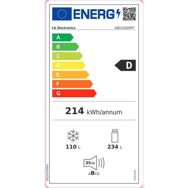 LG GBV3100DPY ezüst alulfagyasztós hűtőszekrény
