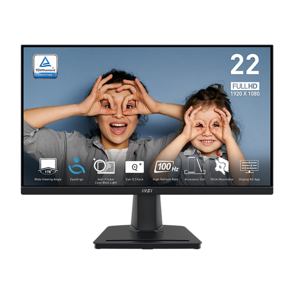 MSI 21,5" Business PRO MP225V FHD 100Hz HDMI/VGA fekete monitor