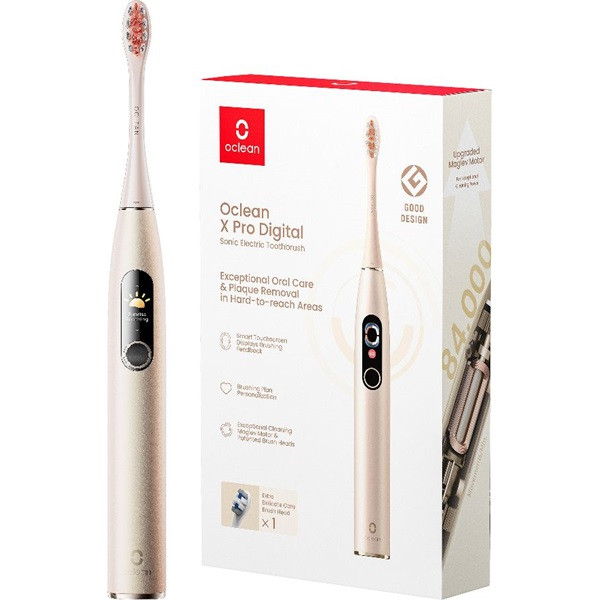 Oclean X Pro Digital szónikus arany elektromos okos fogkefe