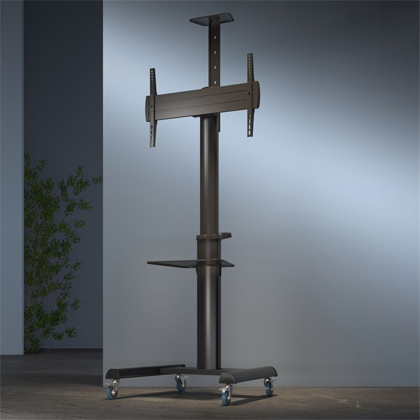 Sbox FS-446-2 FS-224-2 37"-70" VESA 600X400 álló mobil TV állvány