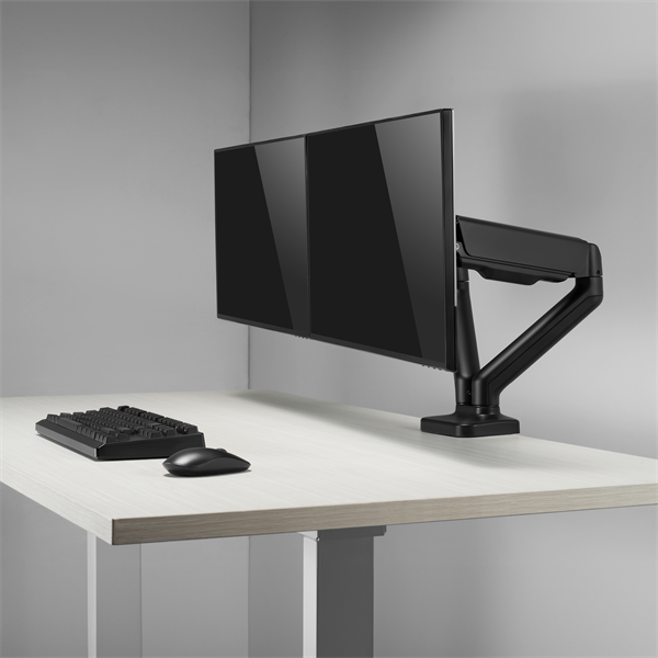 Sbox LCD-S024-2 17"-32" dönthető, forgatható asztali dual monitor tartó konzol